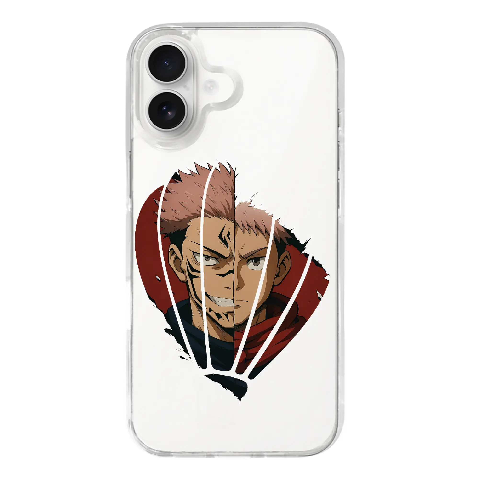 呪術廻戦 グッズ,両面宿儺 - iPhone 17シリーズ 透明スマホケース – 薄型・耐衝撃・精密フィット保護カバー